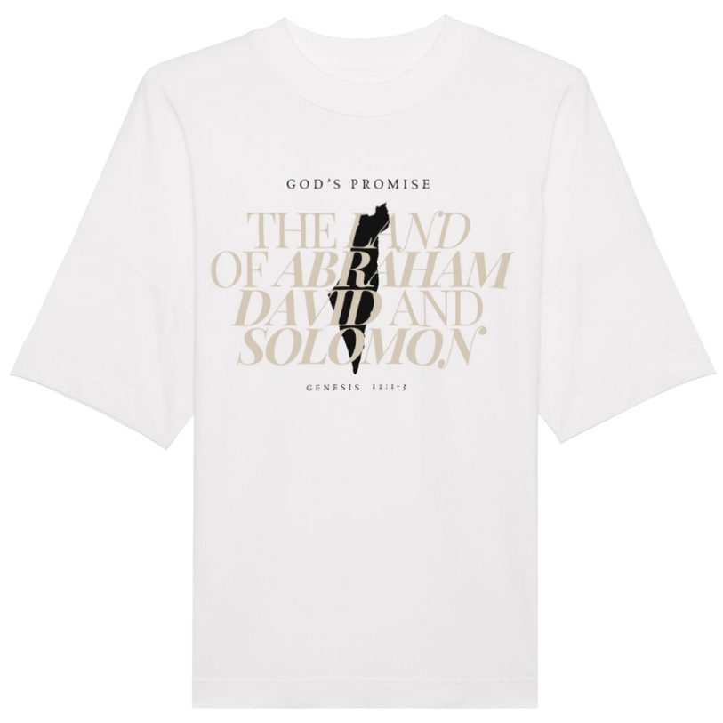 Faith on Cotton - God's Promise oversized fit t-shirt | Unisex | Organic | 100% Cotton - White - Christian apparel
