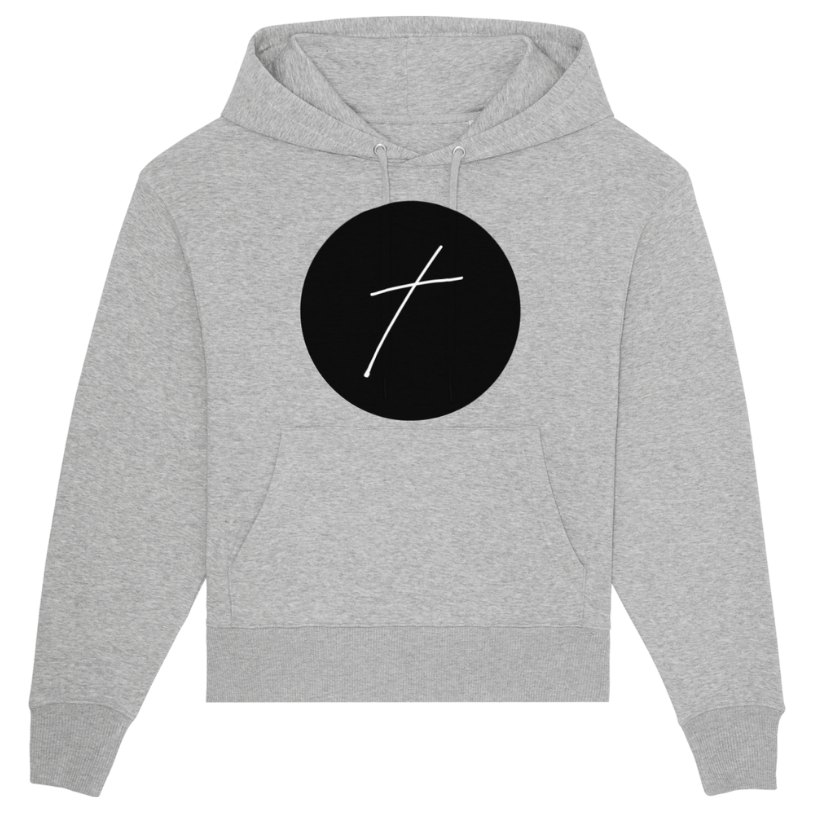 Christian Hoodies Sweatshirts and T-shirts - Faith on Cotton - The Cross of Jesus Christ relaxed fit hoodie sweatshirt | Unisex | 85% Cotton - Light Grey